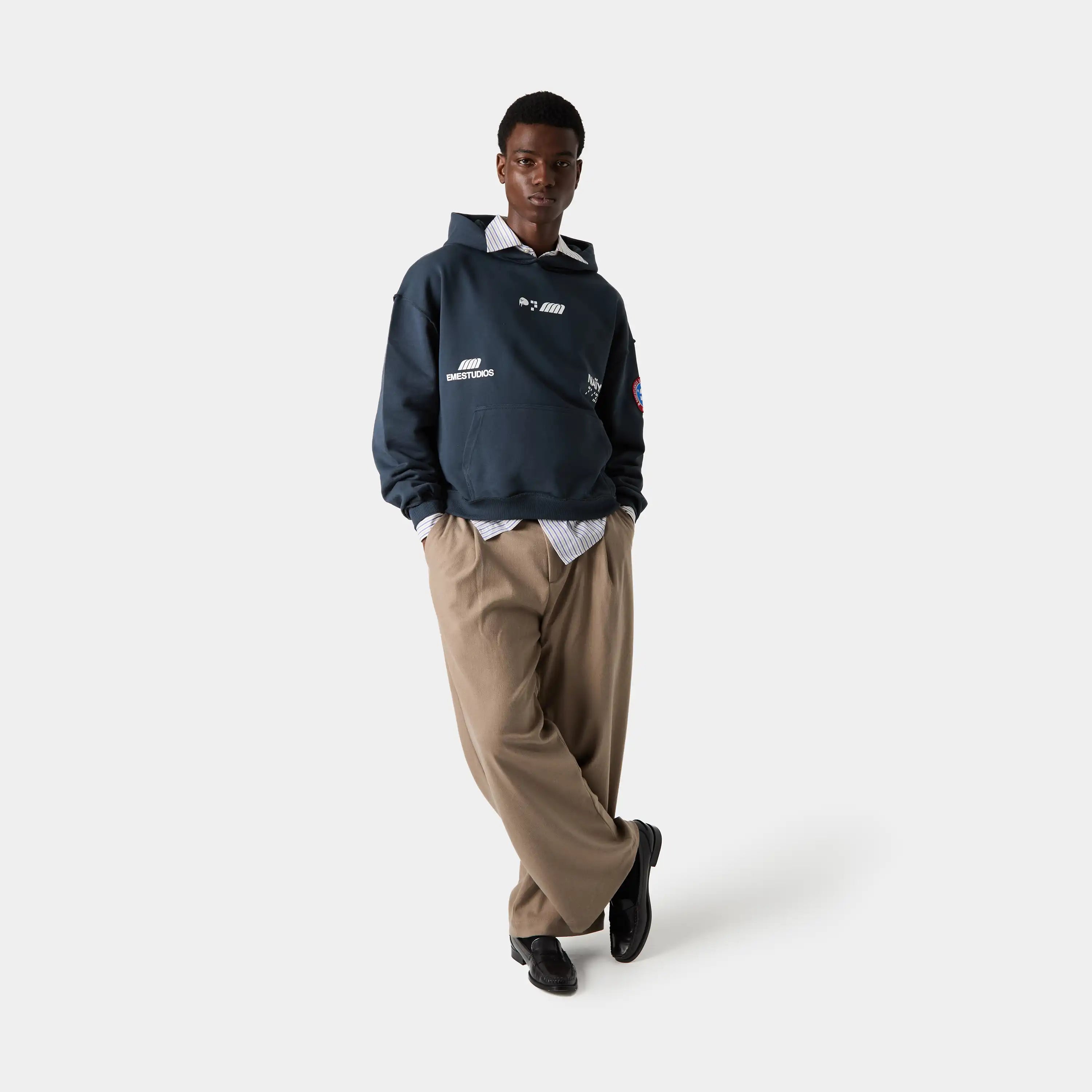 EmeXNaiyo Navy Hoodie Hoodie eme