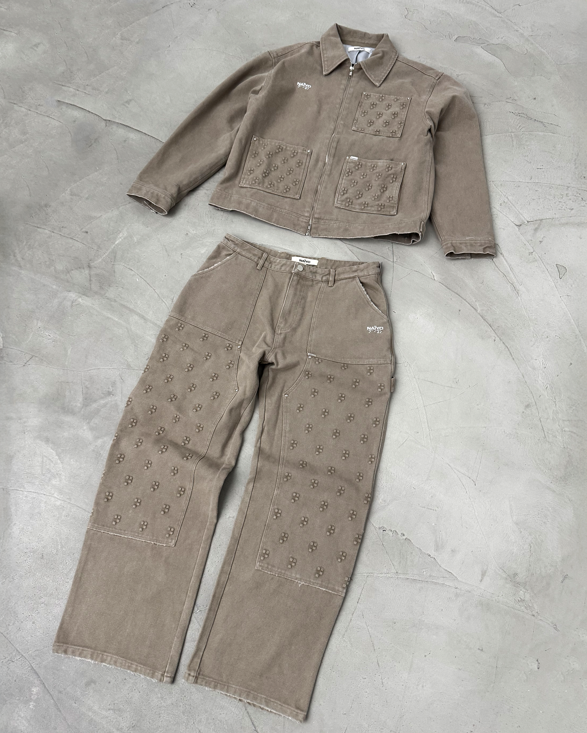 DOUBLE CLOTH WORK PANTS 【GRAY BEIGE】 Dickies Mens Double Knee Work Pants 40*30 Flex Relaxed Fit
